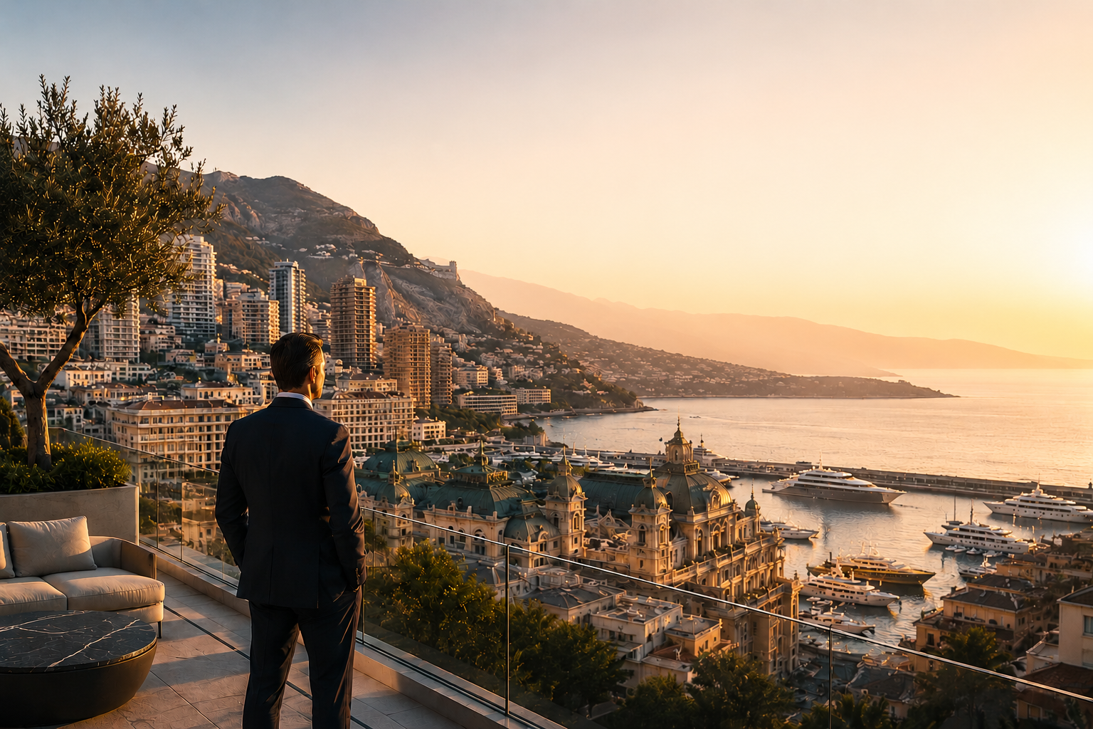 Monaco al tramonto